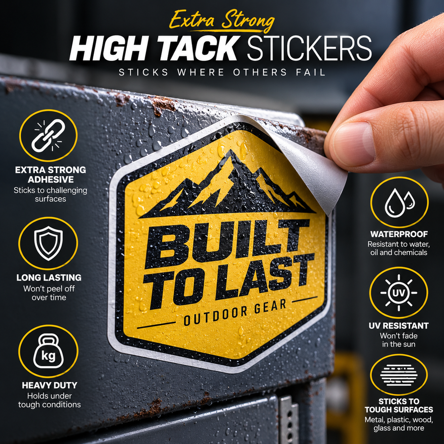High Tack Stickers